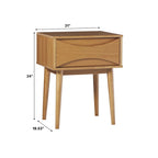 Mid-Century Curved-Drawer Nightstand
