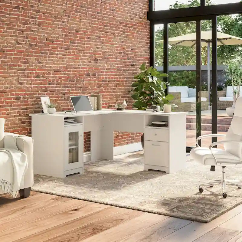 Cabot 60W L Shaped Computer Desk with Storage by