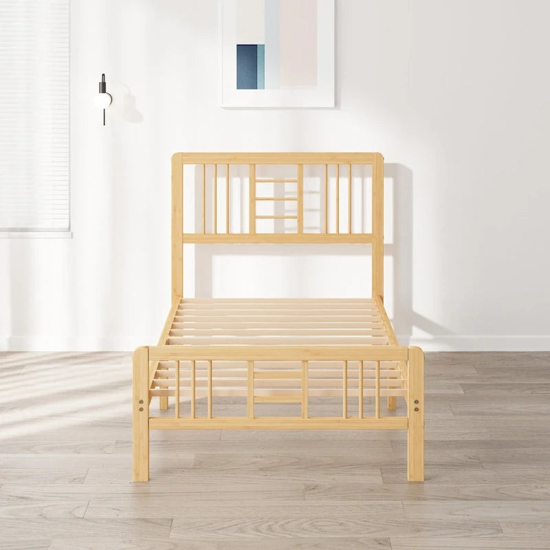 Wood Bed Frame with headboard and footboard