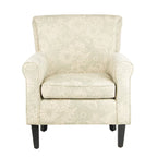Gramercy Garden Motif Grey Club Chair - 30W x 33D x 32H