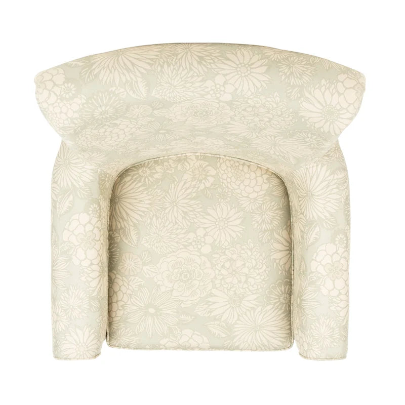 Gramercy Garden Motif Grey Club Chair - 30W x 33D x 32H