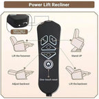 Power Lift Recliner Chair with Heat, Massage, and USB Charging