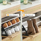 Rattan Shoe Cabinet for Entryway