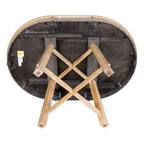 Round Extendable Dining Table With 16 Leaf Kitchen Table End Table Coffee Working Desk Solid Wood Dining Room Table
