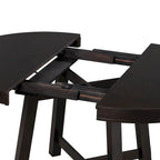 Round Extendable Dining Table With 16 Leaf Kitchen Table End Table Coffee Working Desk Solid Wood Dining Room Table