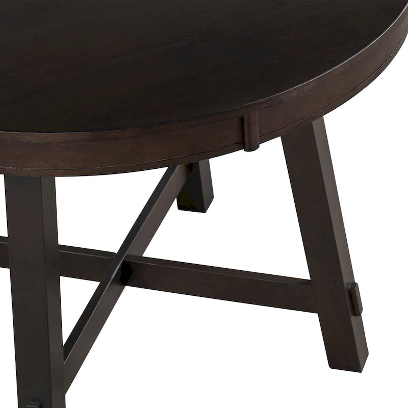 Round Extendable Dining Table With 16 Leaf Kitchen Table End Table Coffee Working Desk Solid Wood Dining Room Table