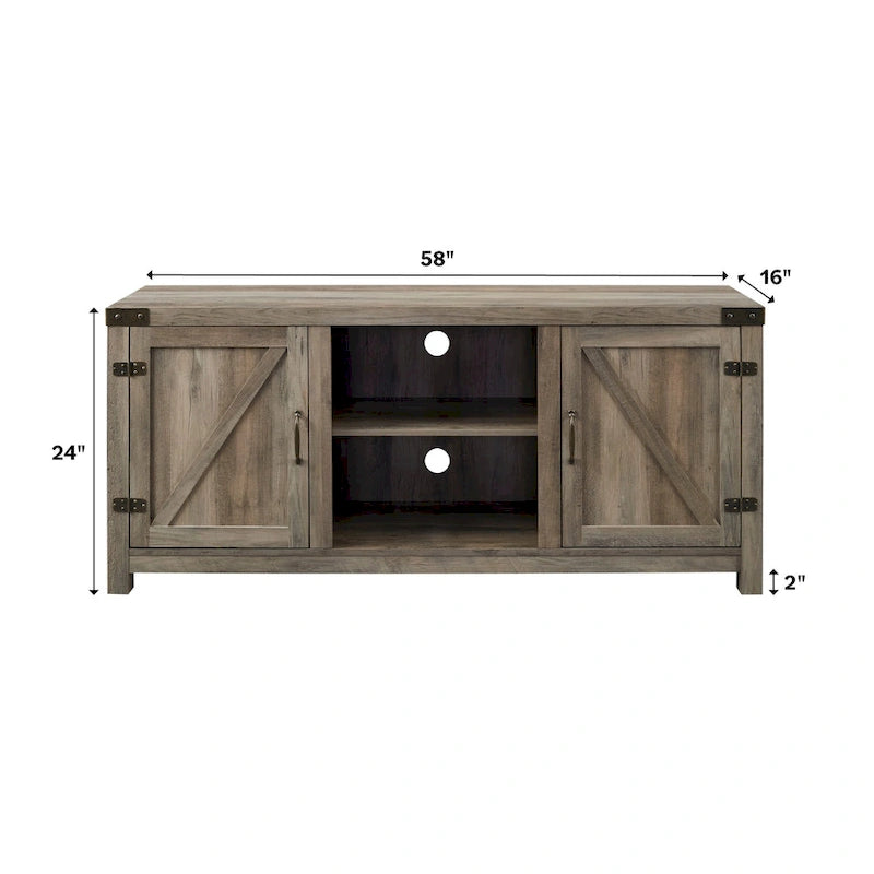 Middlebrook Firebranch 58-inch Barn Door TV Stand