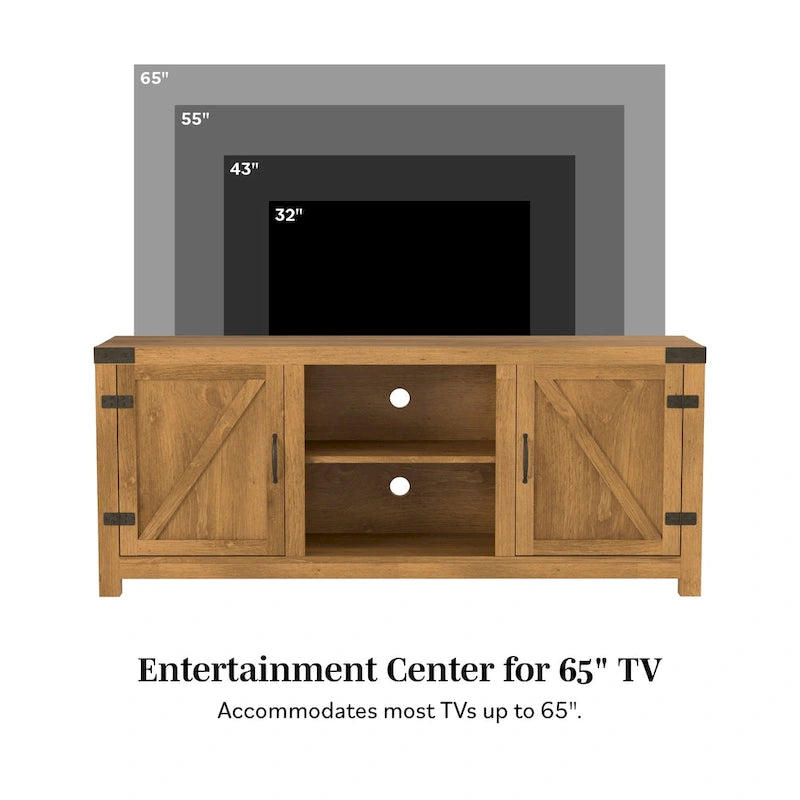Middlebrook Firebranch 58-inch Barn Door TV Stand