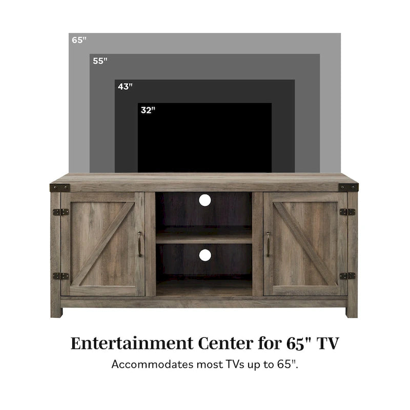 Middlebrook Firebranch 58-inch Barn Door TV Stand
