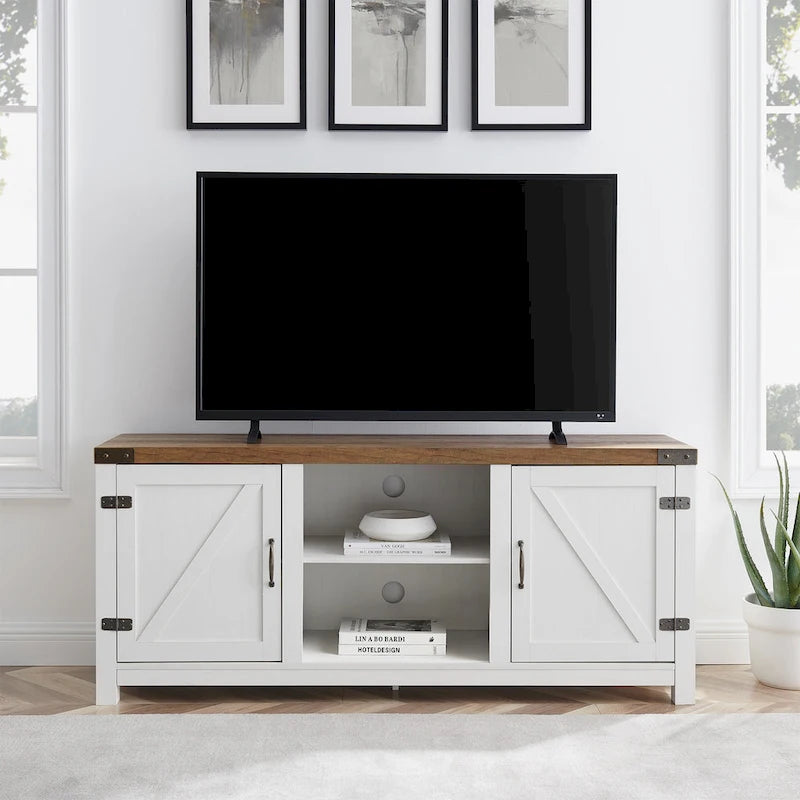 Middlebrook Firebranch 58-inch Barn Door TV Stand