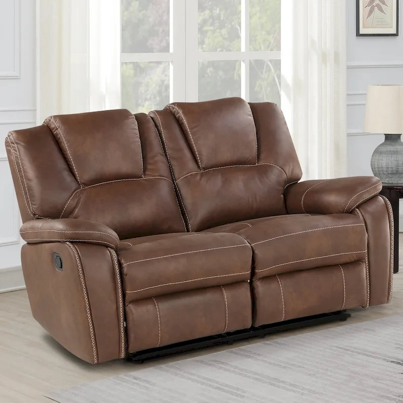 Kameryn Faux Leather Manual Reclining Loveseat