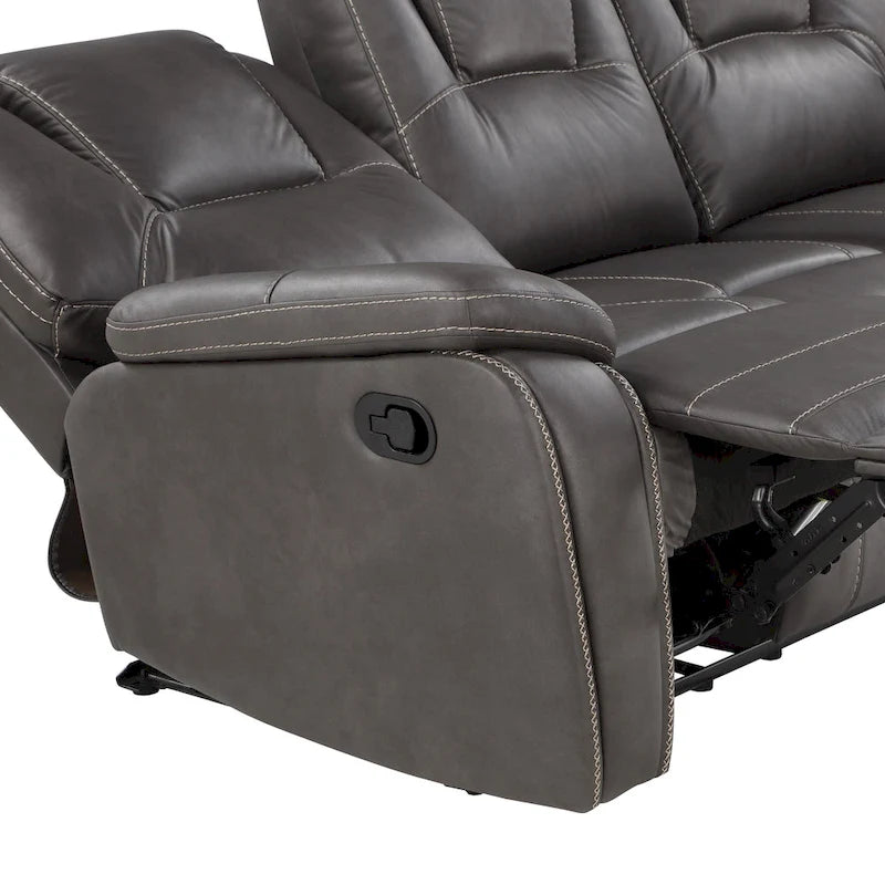 Kameryn Faux Leather Manual Reclining Loveseat