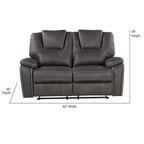 Kameryn Faux Leather Manual Reclining Loveseat