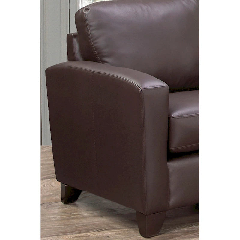Bryce Italian Top Grain Leather Sofa and Chair Set