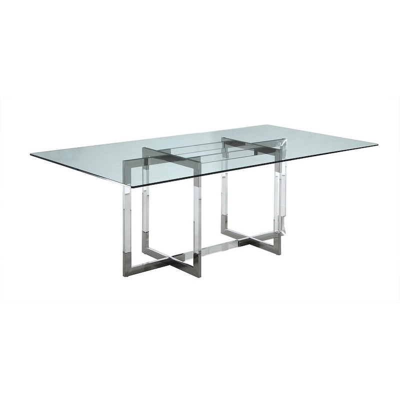  Amanda 72 Dining Table with Floating Acrylic Base - 42x 72