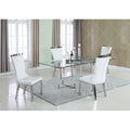 72" Rectangular Glass Dining Table with Acrylic Base - 42x72