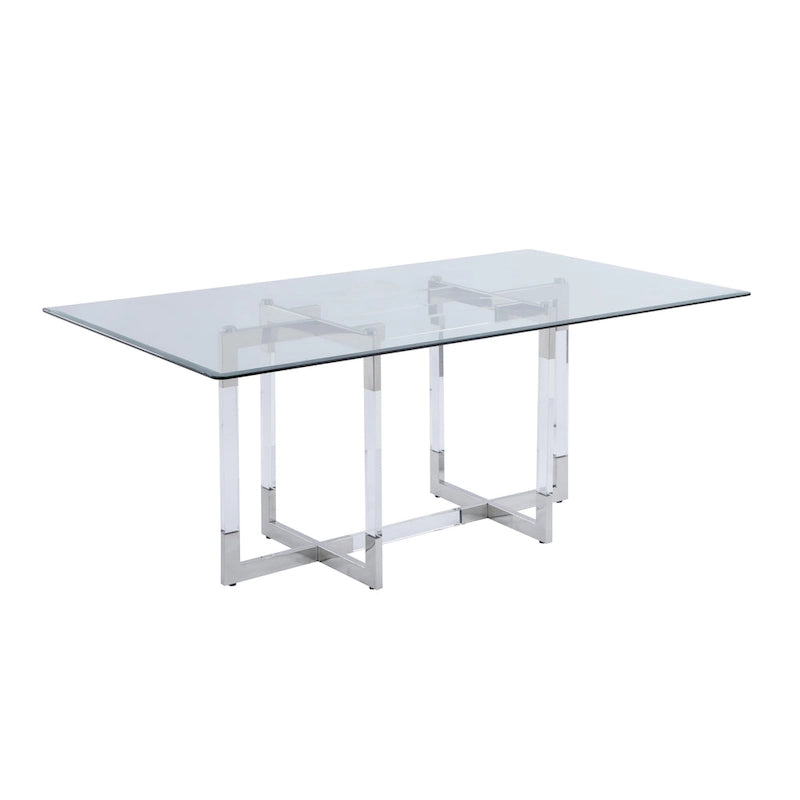 Amanda 72 Dining Table with Floating Acrylic Base - 42x 72