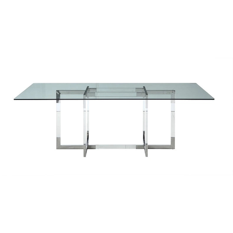 Amanda 72 Dining Table with Floating Acrylic Base - 42x 72