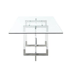 Amanda 72 Dining Table with Floating Acrylic Base - 42x 72