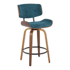 C Leksand 26 Fixed-Height Counter Stool with Bent Wood Legs (Set of 2)