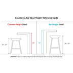C Leksand 26 Fixed-Height Counter Stool with Bent Wood Legs (Set of 2)
