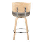 C Leksand 26 Fixed-Height Counter Stool with Bent Wood Legs (Set of 2)