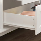 Armoire White Lacquer Wardrobe Engineered Wood for Bedroom