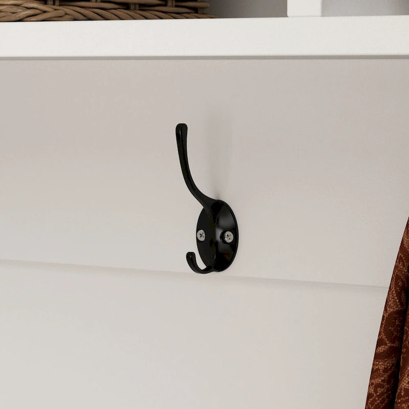 63W 18 Shoe Cubbies Wide Hall Tree With Hooks