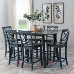 Kiri Blue/Grey Wood 7-Piece Dining Set