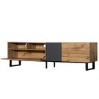 Modern TV Stand for 80 TV with Double Storage Space