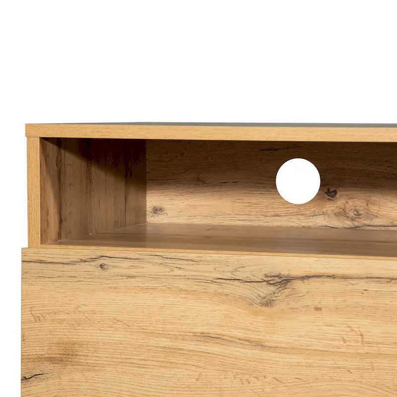 Modern TV Stand for 80 TV with Double Storage Space