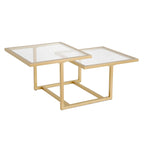 Solm Two-Tier Gold Coffee Table