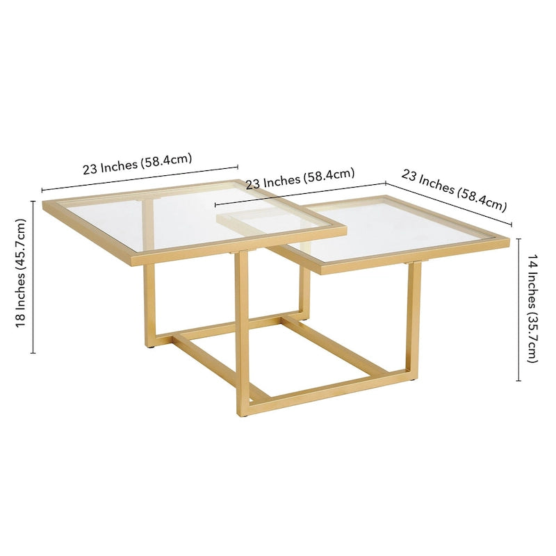Solm Two-Tier Gold Coffee Table