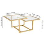 Solm Two-Tier Gold Coffee Table