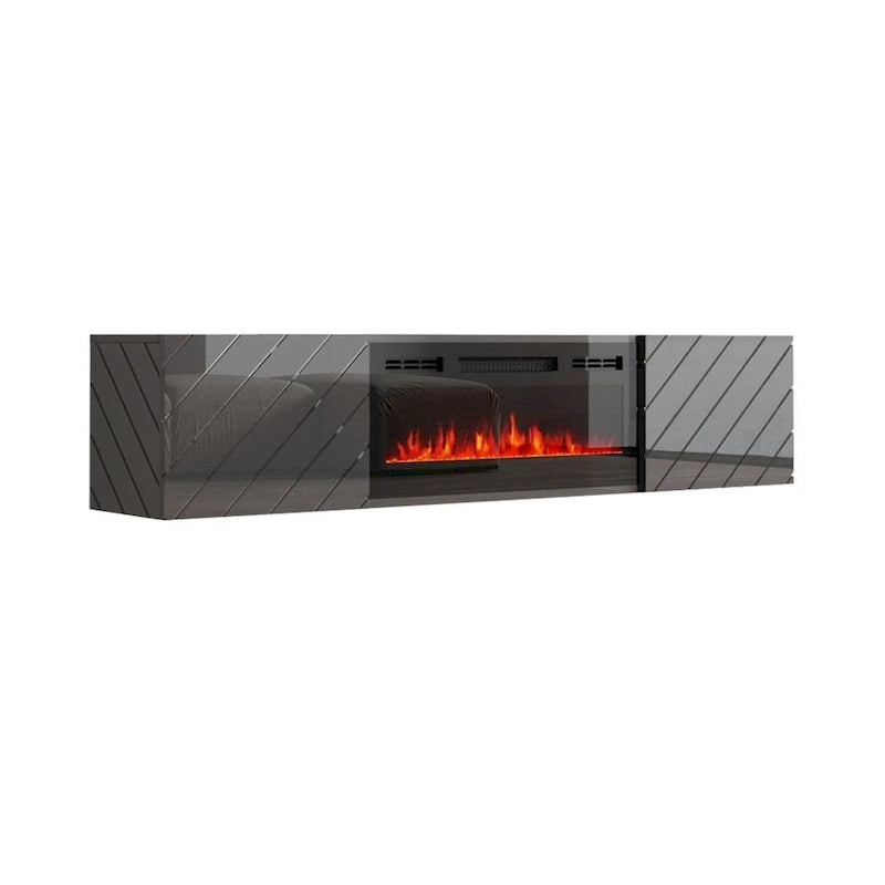 Luxe EF Wall Mounted Electric Fireplace Modern 72 TV Stand