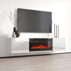 Luxe EF Wall Mounted Electric Fireplace Modern 72 TV Stand