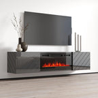 Luxe EF Wall Mounted Electric Fireplace Modern 72 TV Stand