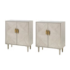 Damien Morden Storage TV Stand with Adjustable Shelves Set of 2 by