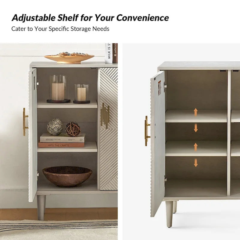 Damien Morden Storage TV Stand with Adjustable Shelves Set of 2 by