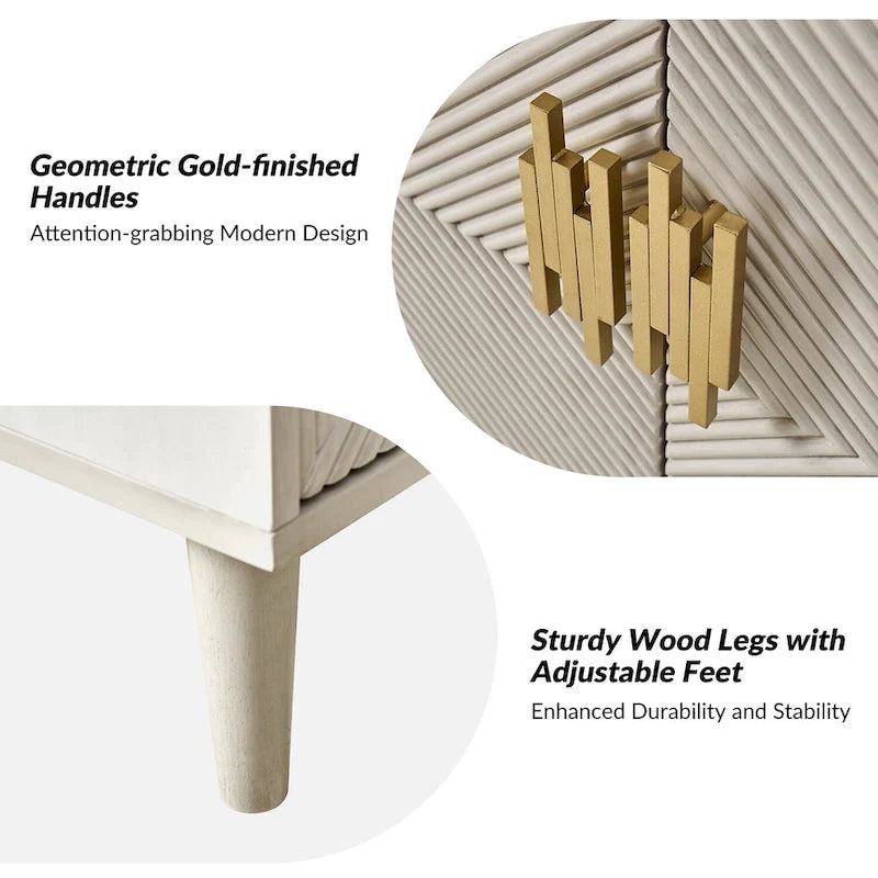 Damien Morden Storage TV Stand with Adjustable Shelves Set of 2 by