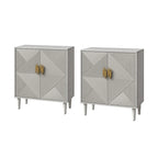 Damien Morden Storage TV Stand with Adjustable Shelves Set of 2 by