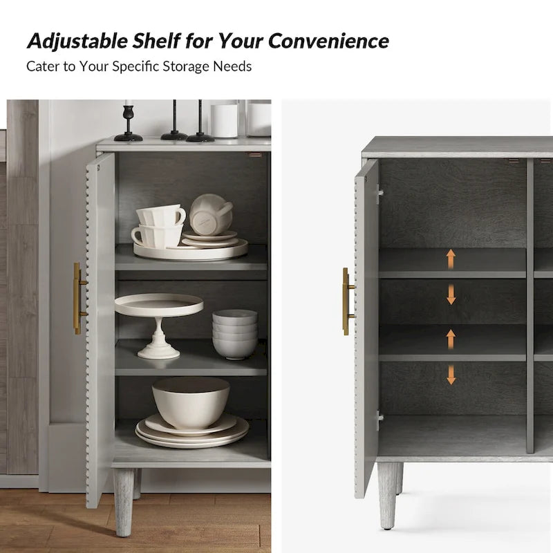 Damien Morden Storage TV Stand with Adjustable Shelves Set of 2 by