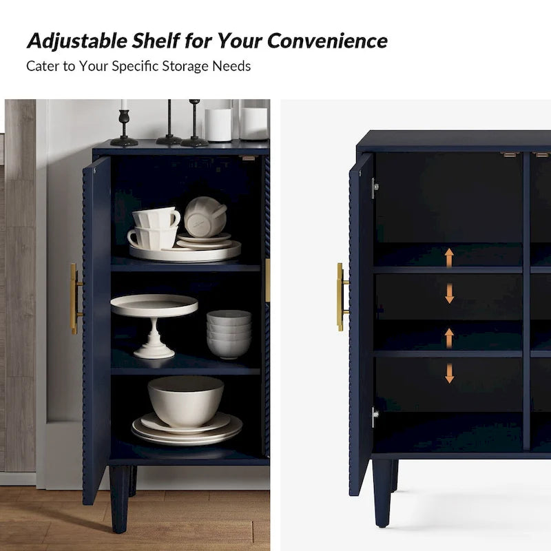Damien Morden Storage TV Stand with Adjustable Shelves Set of 2 by