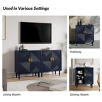 Damien Morden Storage TV Stand with Adjustable Shelves Set of 2 by