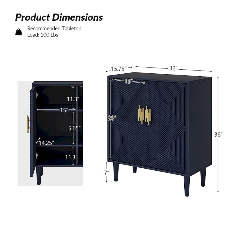 Damien Morden Storage TV Stand with Adjustable Shelves Set of 2 by