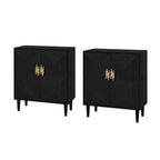 Damien Morden Storage TV Stand with Adjustable Shelves Set of 2 by