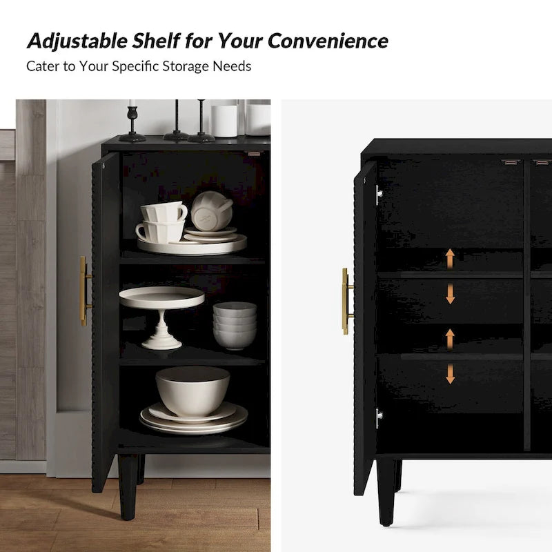 Damien Morden Storage TV Stand with Adjustable Shelves Set of 2 by