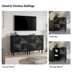 Damien Morden Storage TV Stand with Adjustable Shelves Set of 2 by