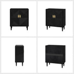 Damien Morden Storage TV Stand with Adjustable Shelves Set of 2 by