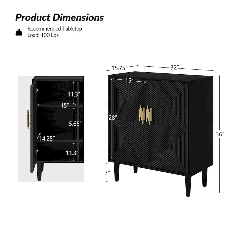 Damien Morden Storage TV Stand with Adjustable Shelves Set of 2 by